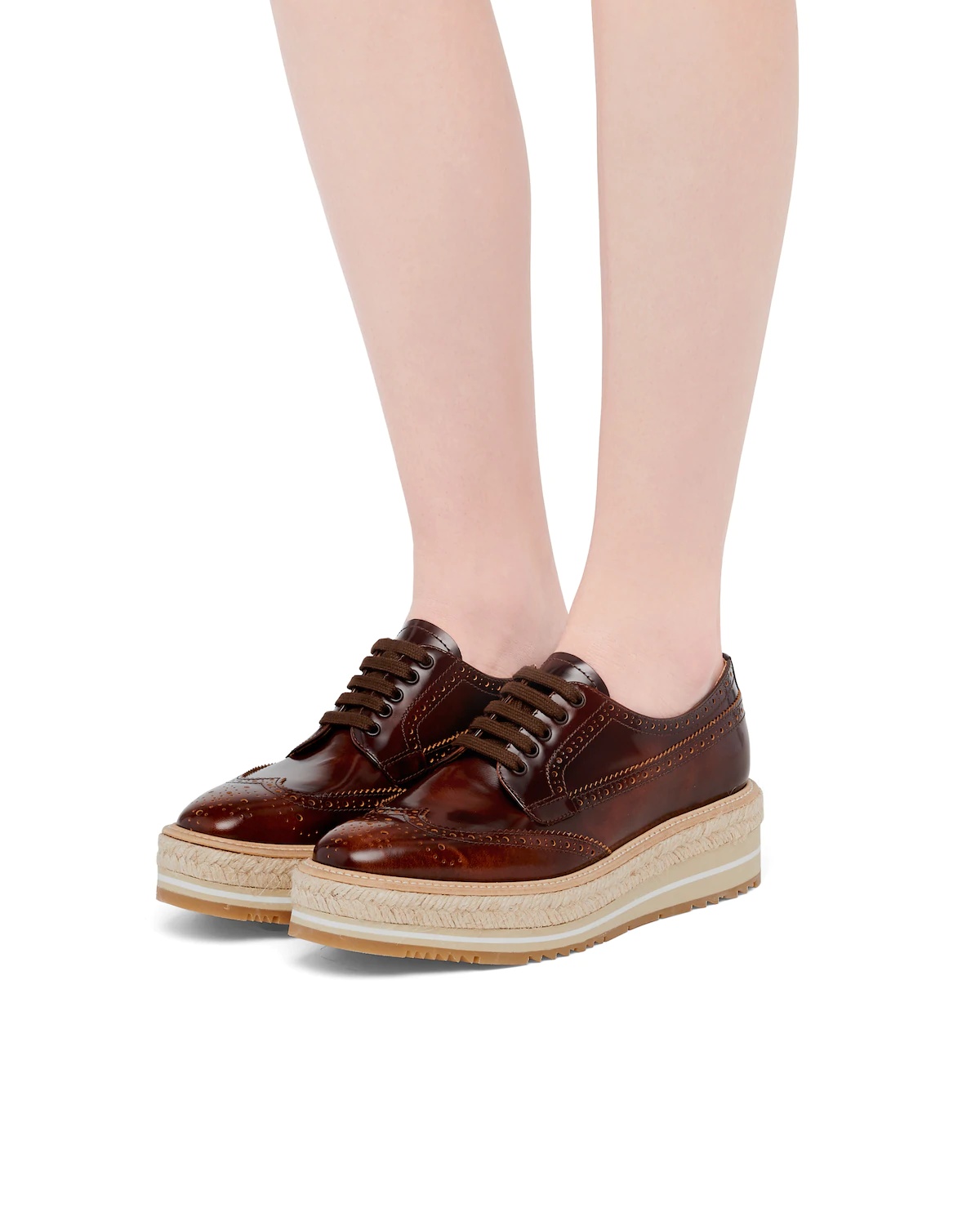 Microsole brushed leather shoes - 5