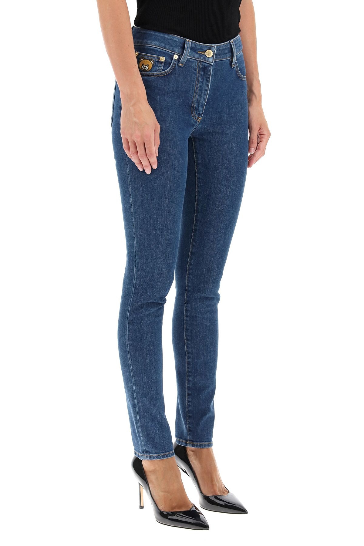 DENIM TEDDY BEAR SKINNY  JEANS - 3