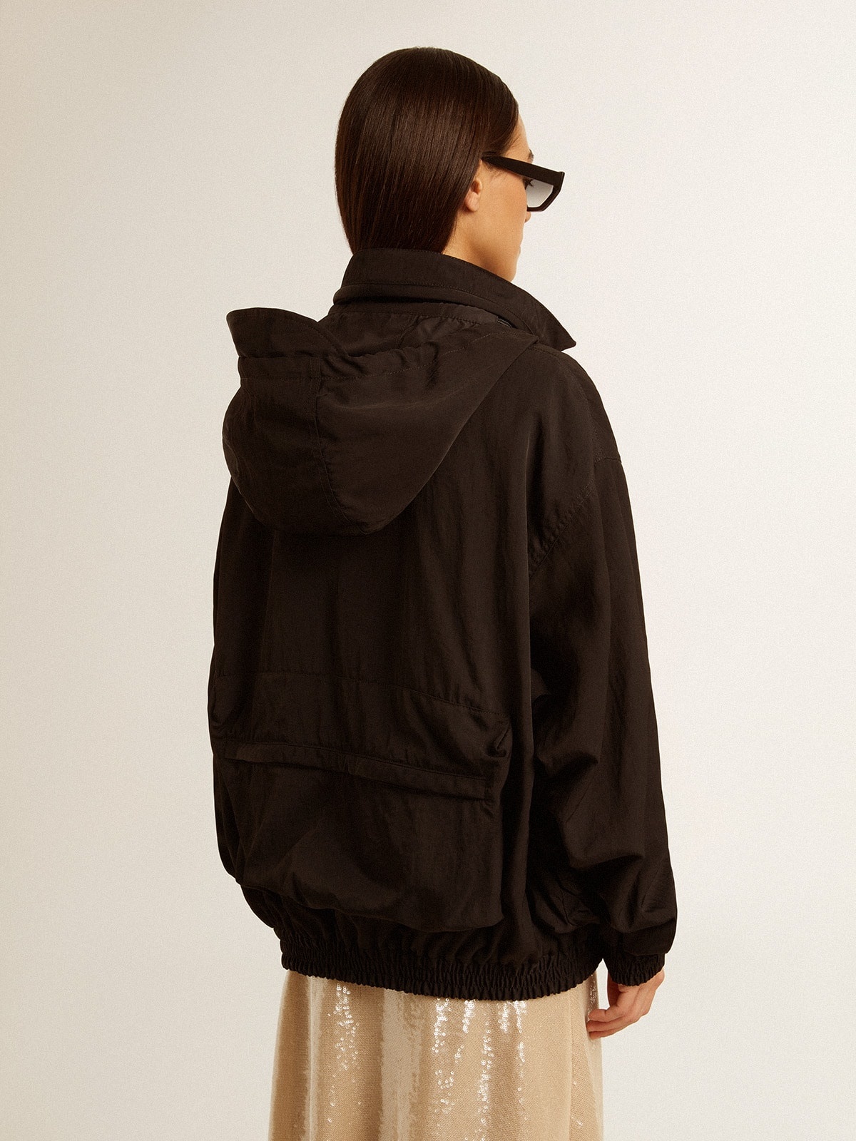 Black multi-pocket windcheater - 4