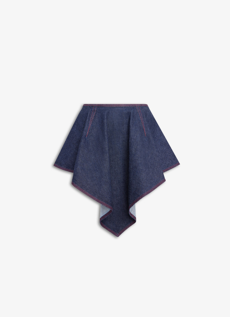 ASYMMETRICAL SKIRT IN RAW DENIM - 1