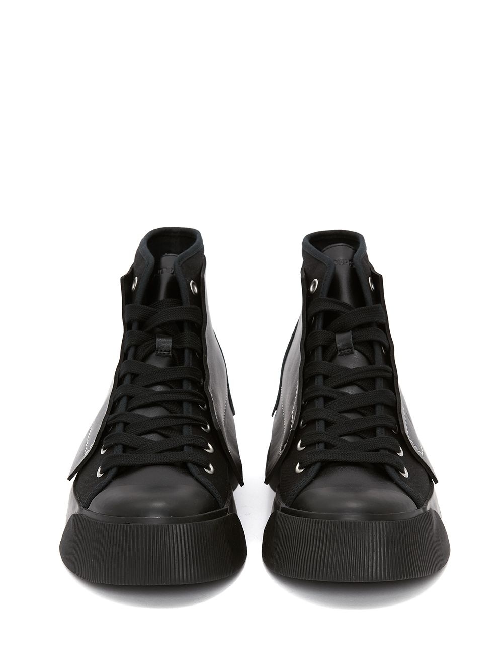 panelled high-top sneakers - 4