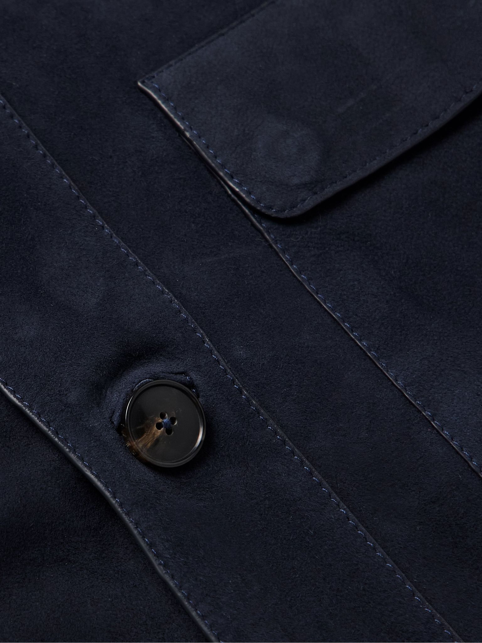 Suede Shirt Jacket Midnight blue - 5