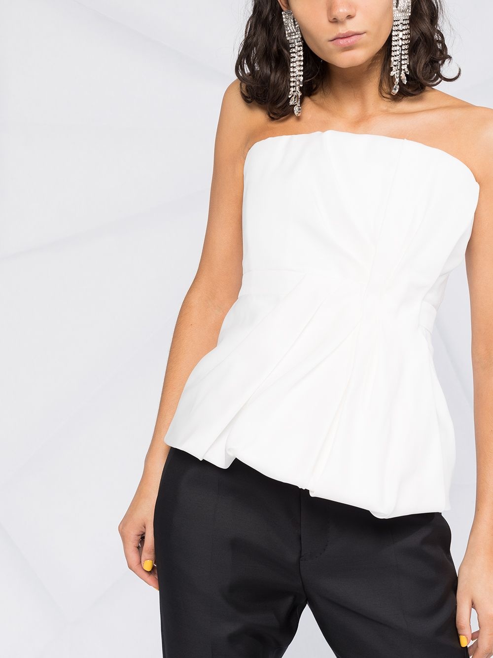 A-line strapless draped top - 5