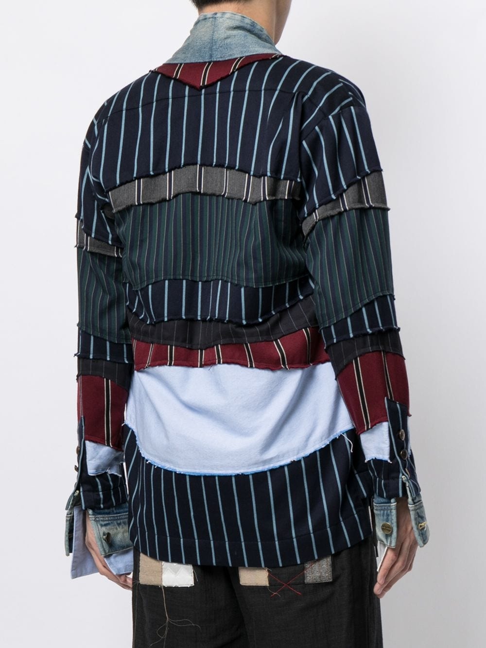 patchwork long-sleeved jacket - 4