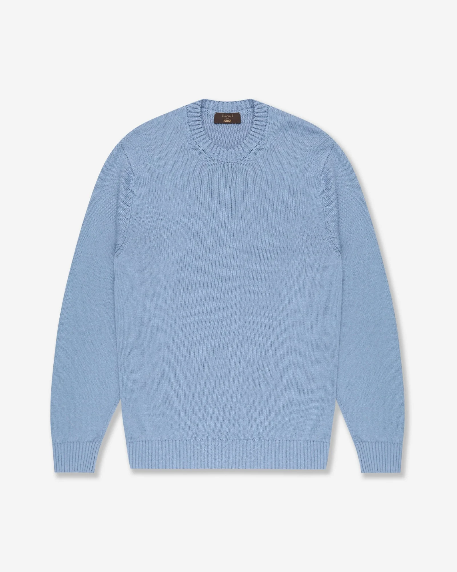 Slim fit linen and cotton crew-neck jumper - 1