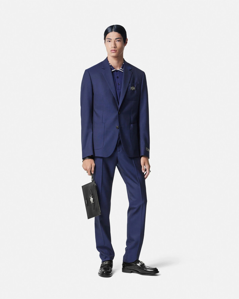 VERSACE Wool-Canvas Single-Breasted Blazer outlook