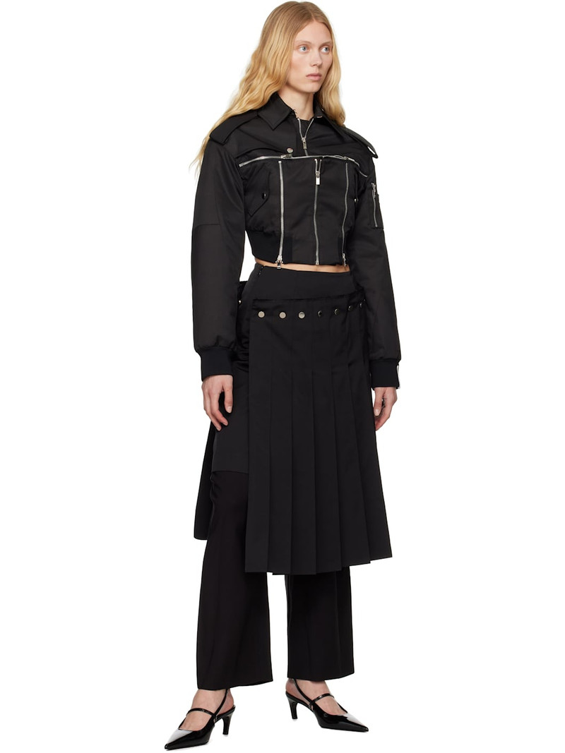 rokh Black Broken Harrington Jacket outlook