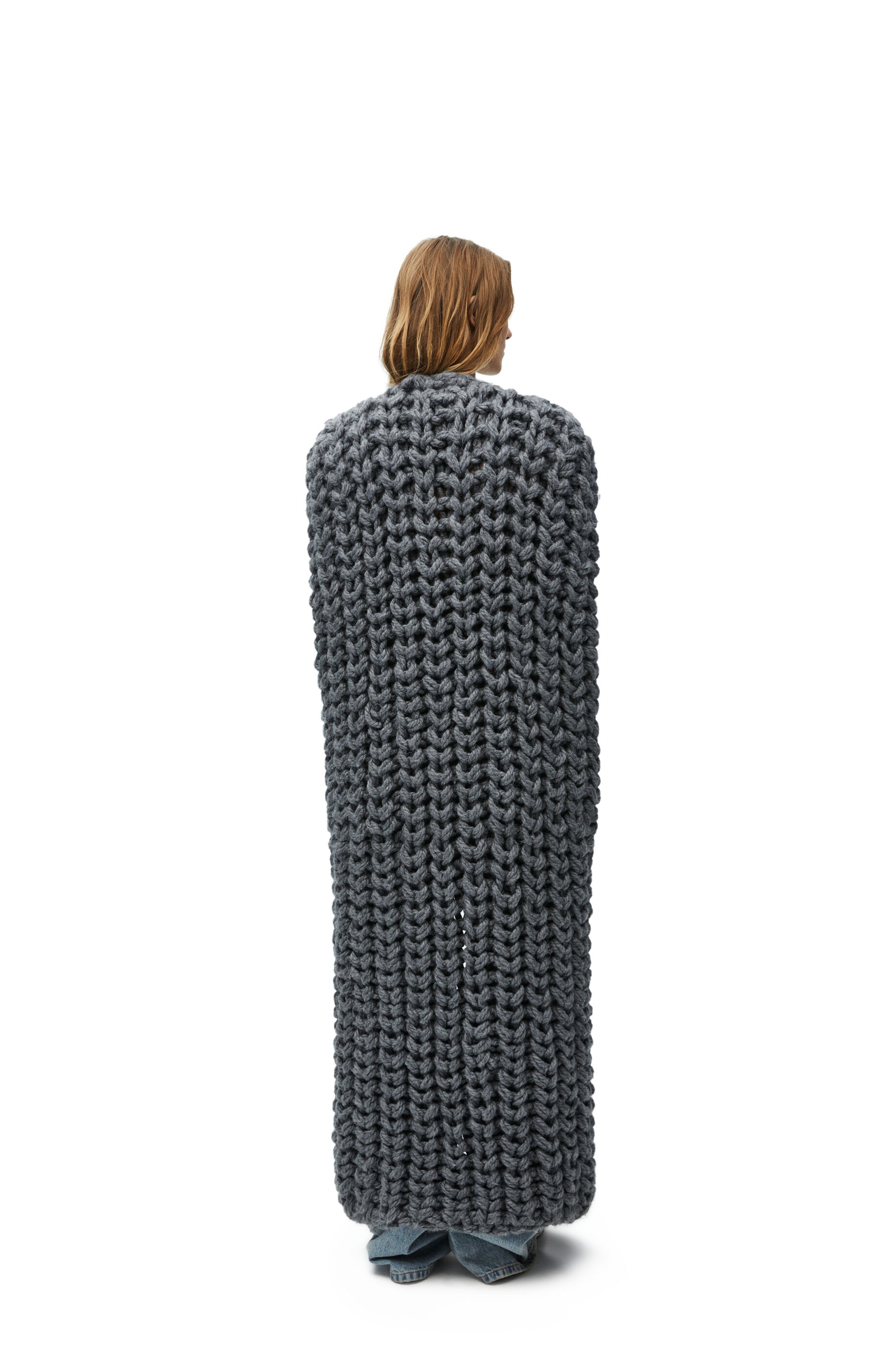 Long cape in wool - 3