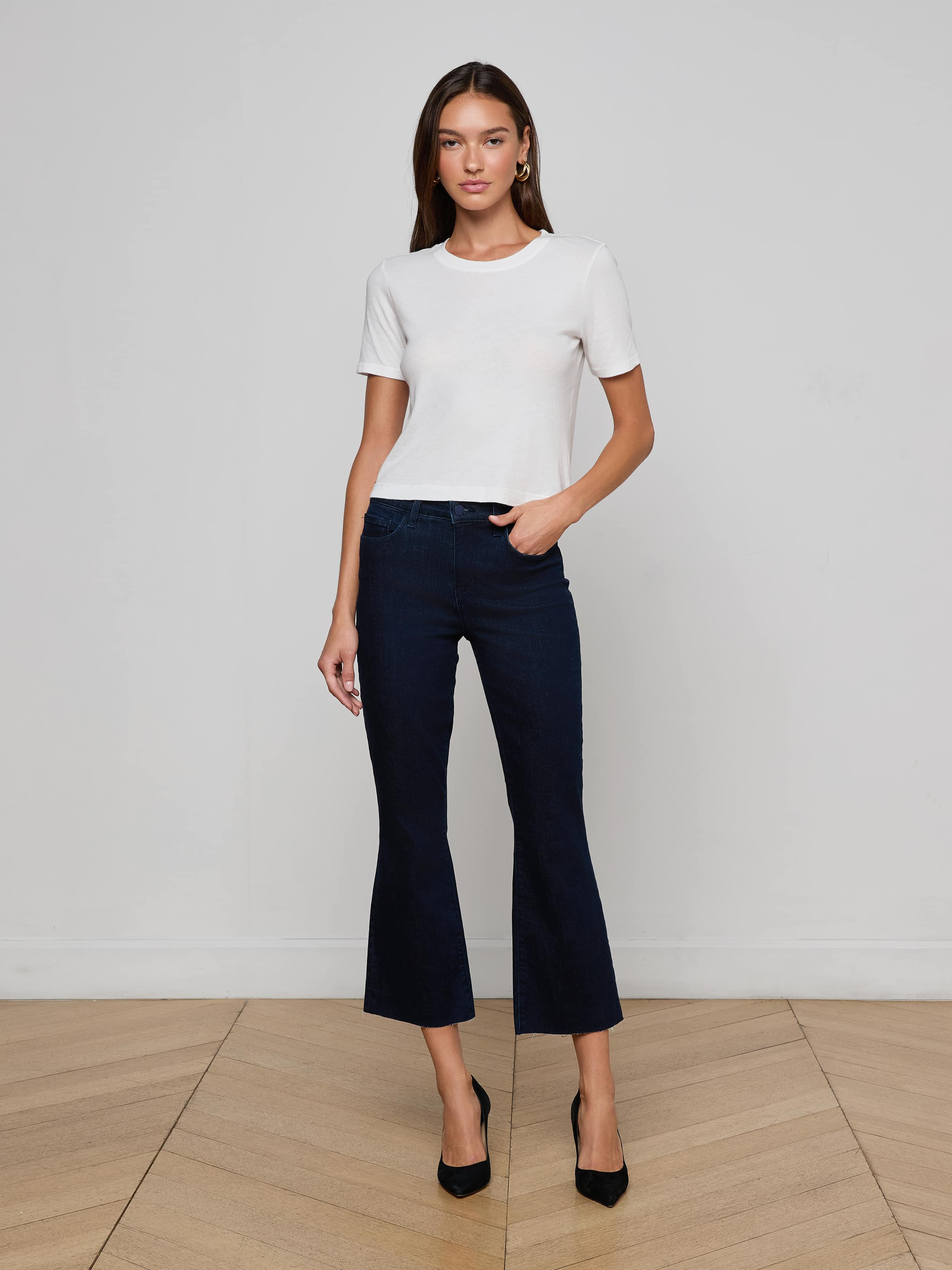 Stormy Cropped Cotton Tee - 4