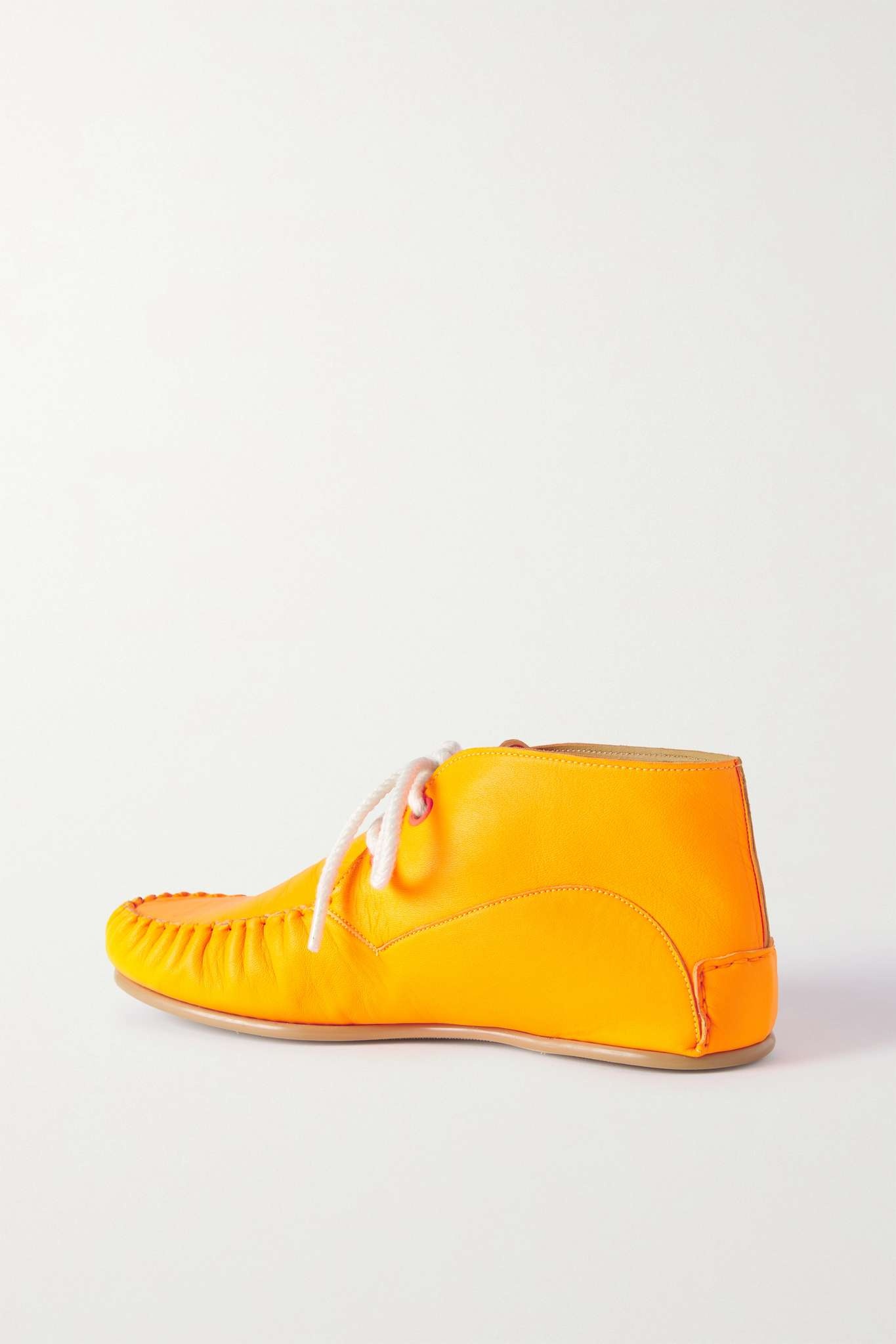 Neon leather ankle boots - 3