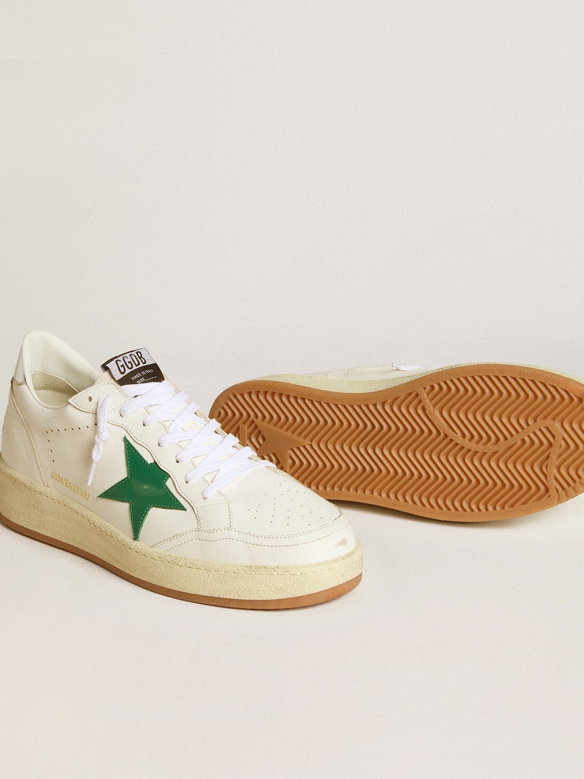Men's Ball Star 2 with green leather star and metallic leather heel tab - 3
