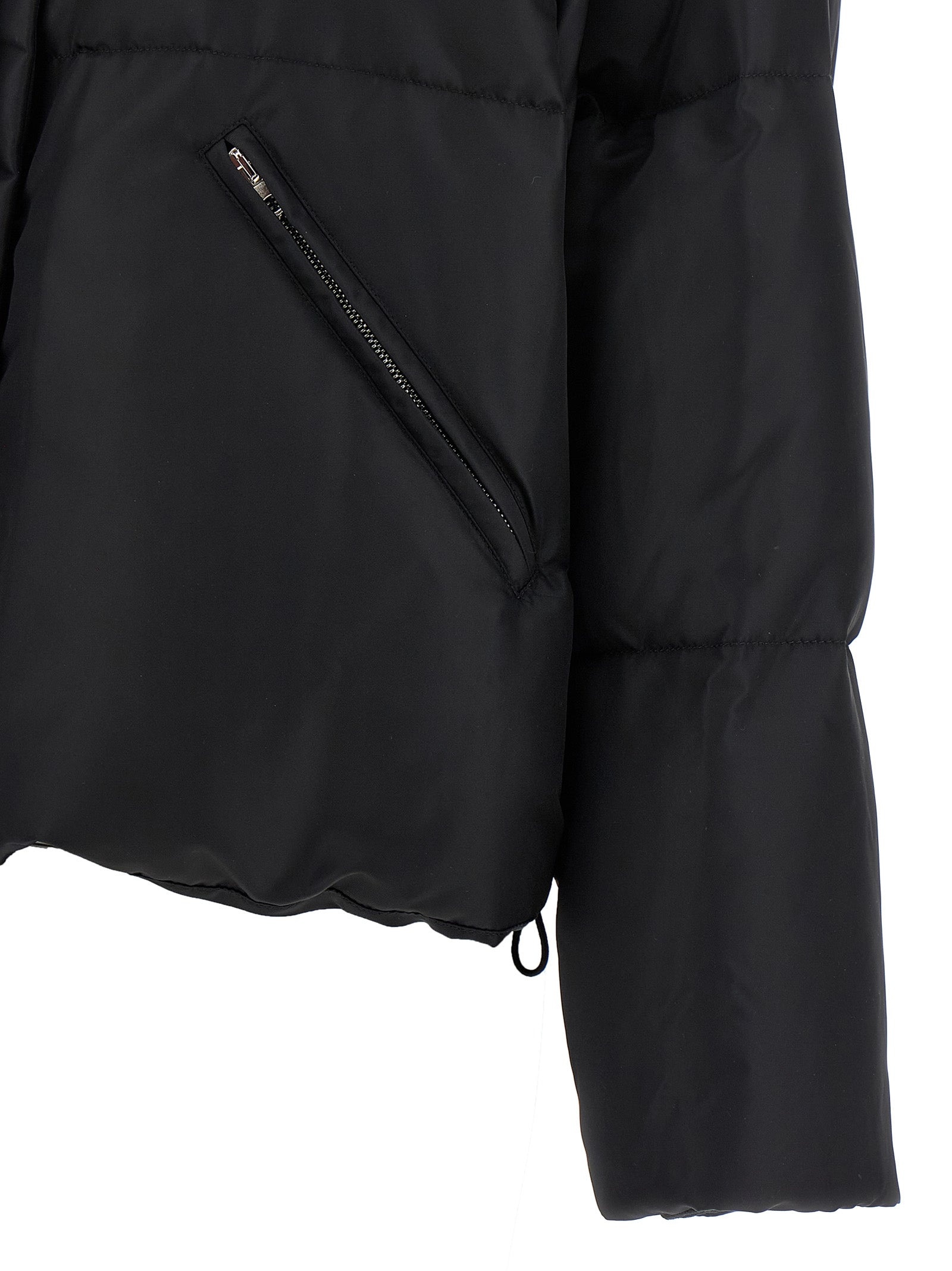 Scarf Down Jacket Puffer Jackets Black - 5