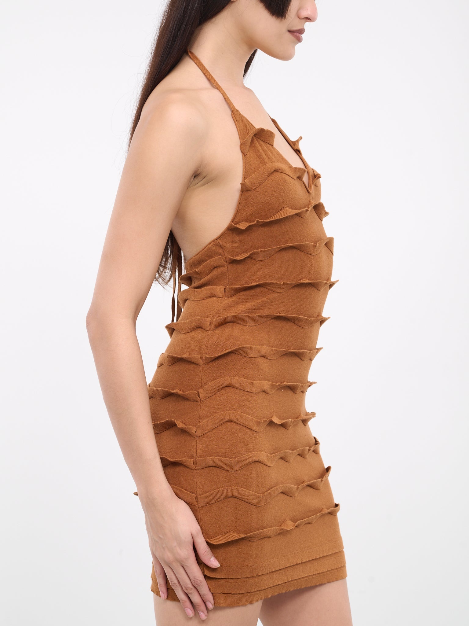 Knit Ruffle Dress - 4