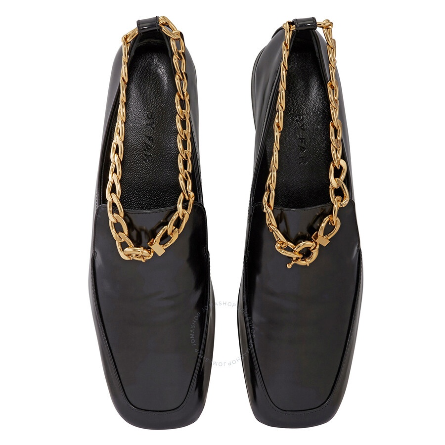 By Far Ladies Nick Chain-anklet Leather Loafers - 3