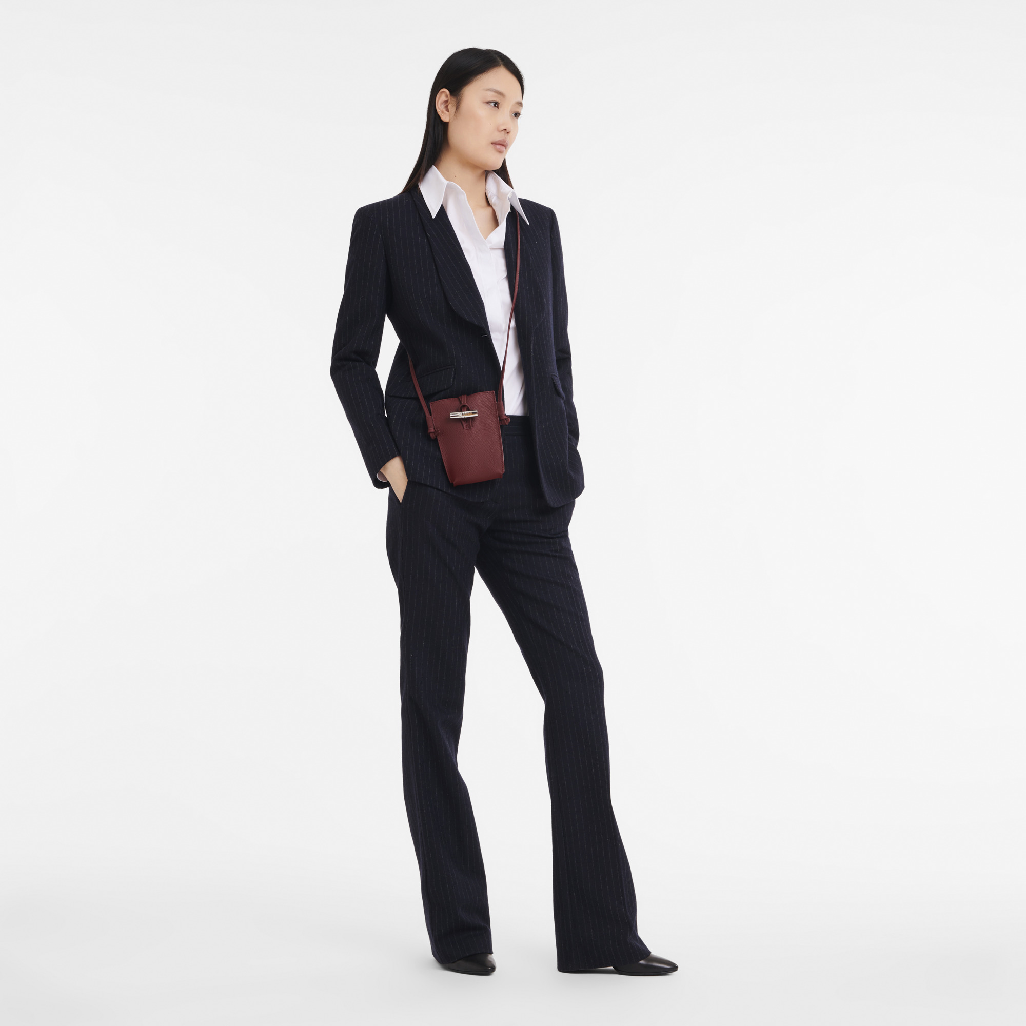 Roseau Phone case with lace Plum - Leather 2