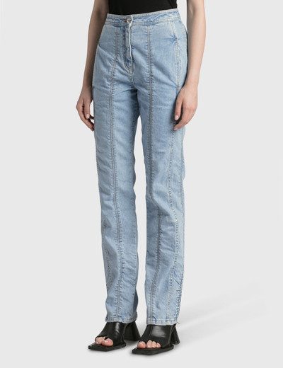 We11done BLUE SHIRRING DENIM PANTS outlook