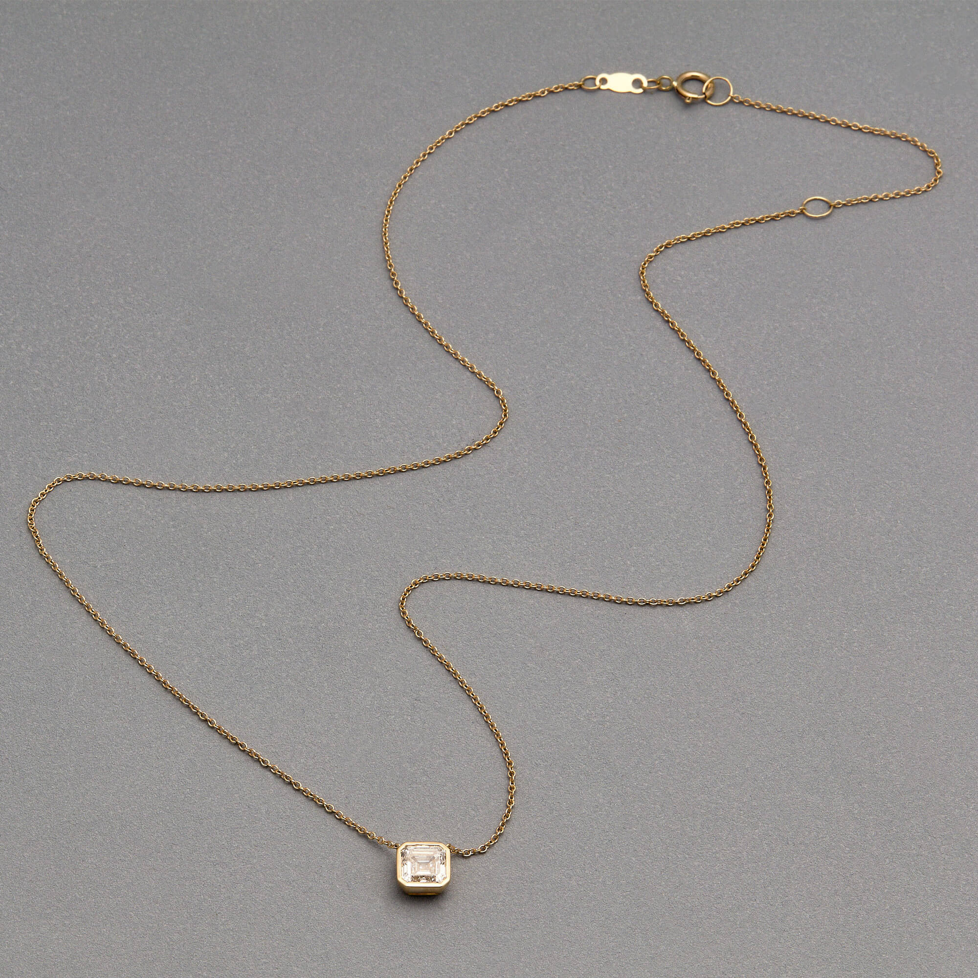 1 CTW LAB-Created Asscher Necklace - 4