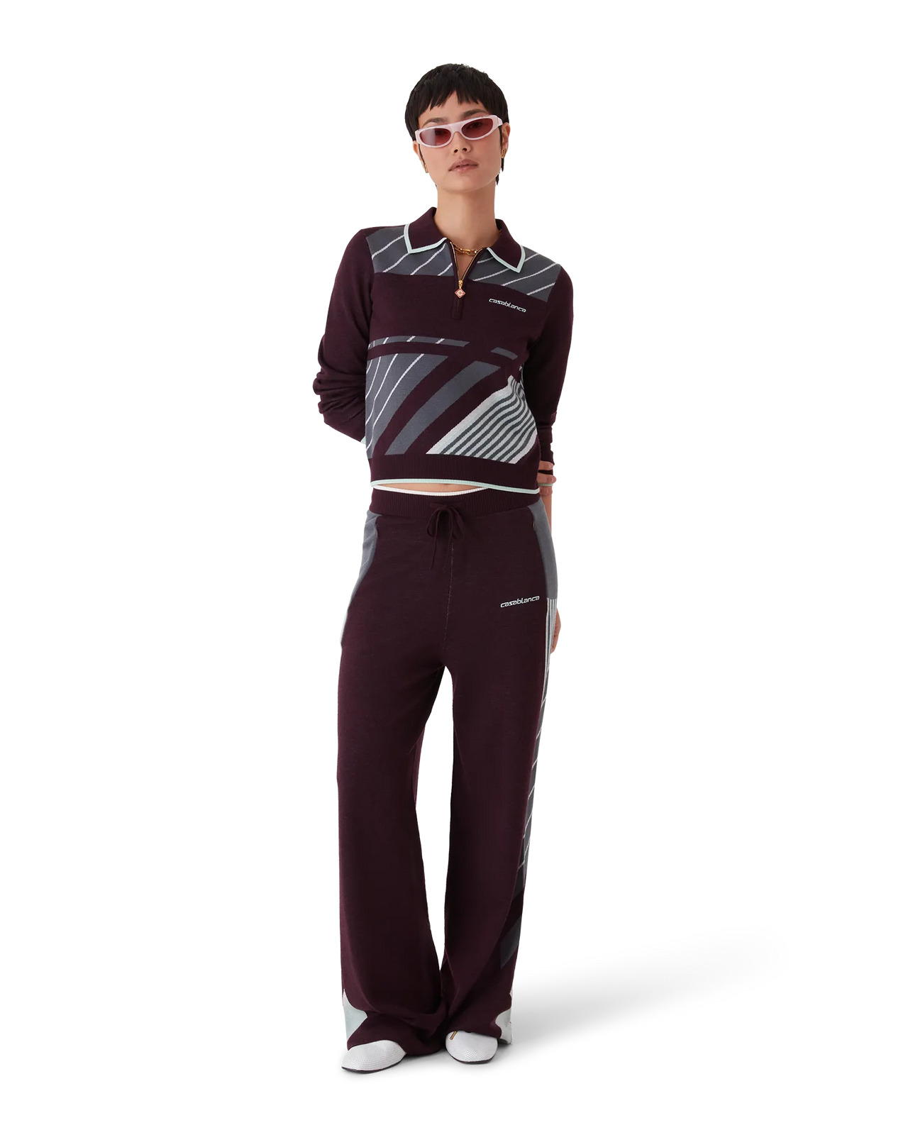 Diagonal Tennis Merino Trousers | Casablanca Paris - 2