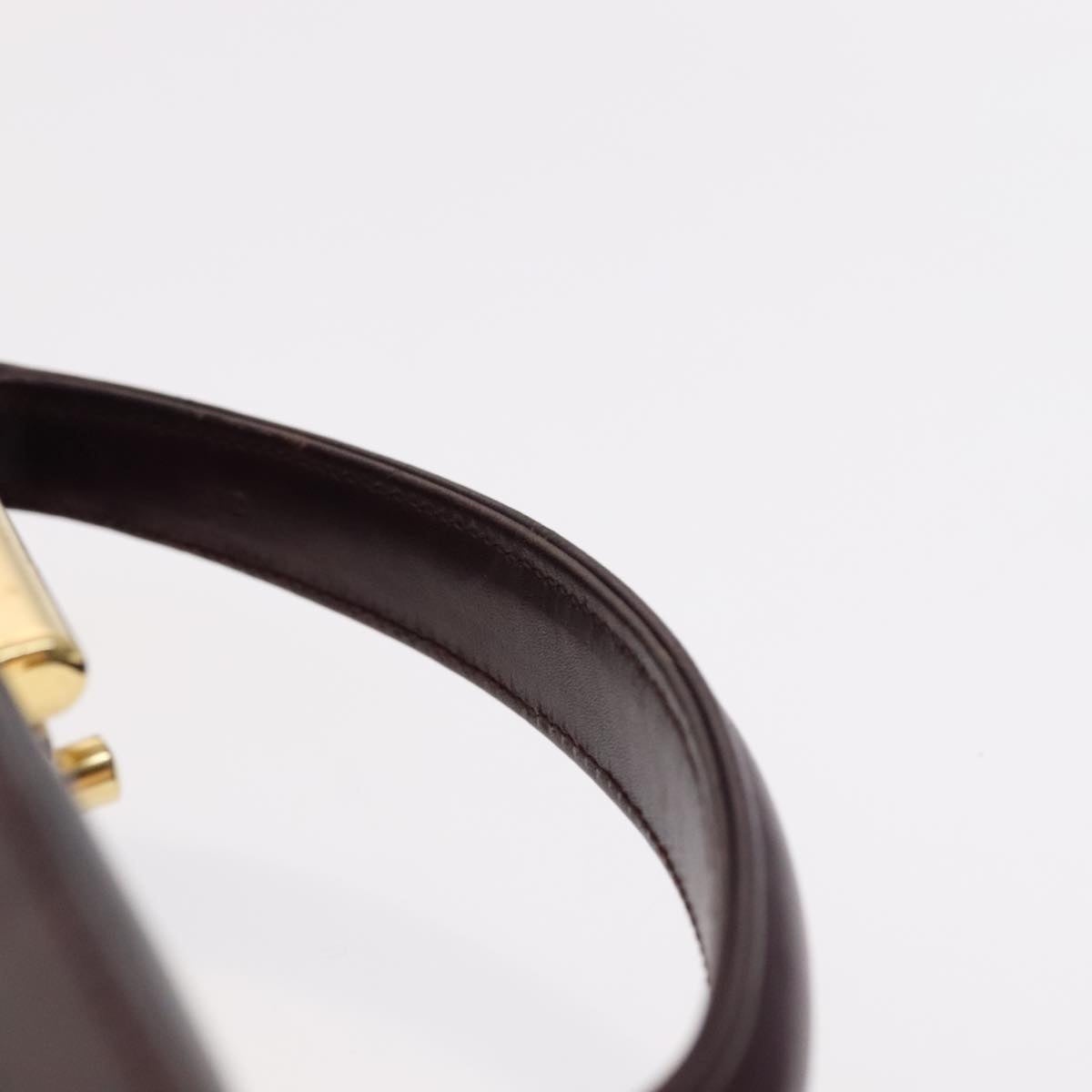 GUCCI Hand Bag Leather Purple Gold - 14