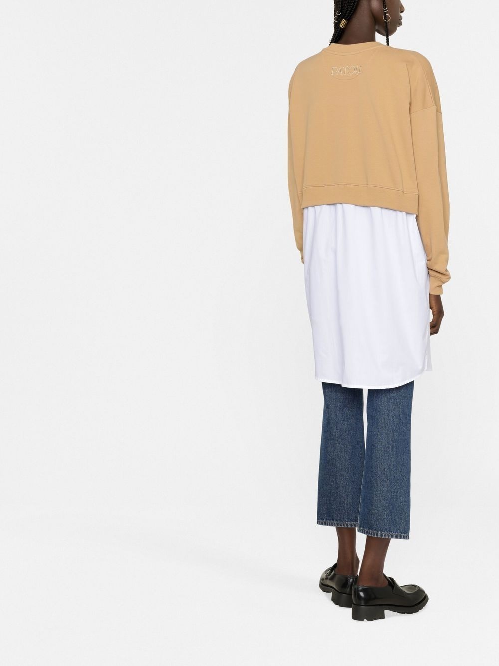 Mixed media sweatshirt dress - 4