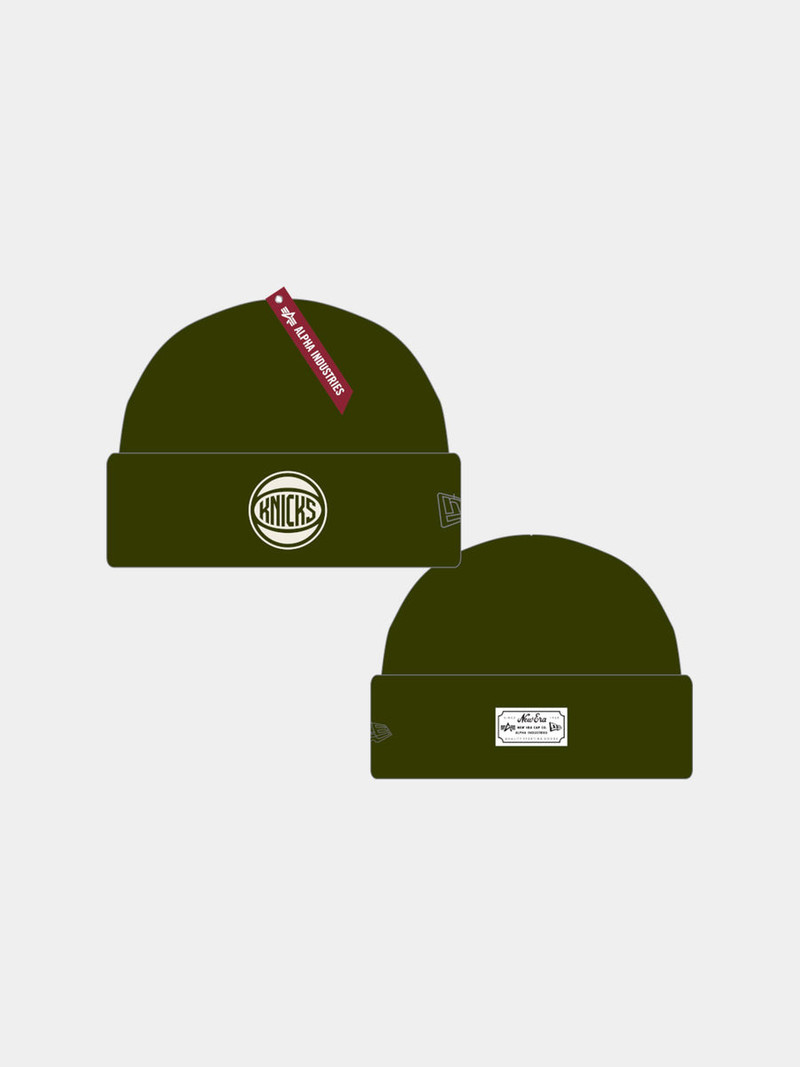NEW YORK KNICKS X ALPHA X NEW ERA SHORT CUFF BEANIE 4