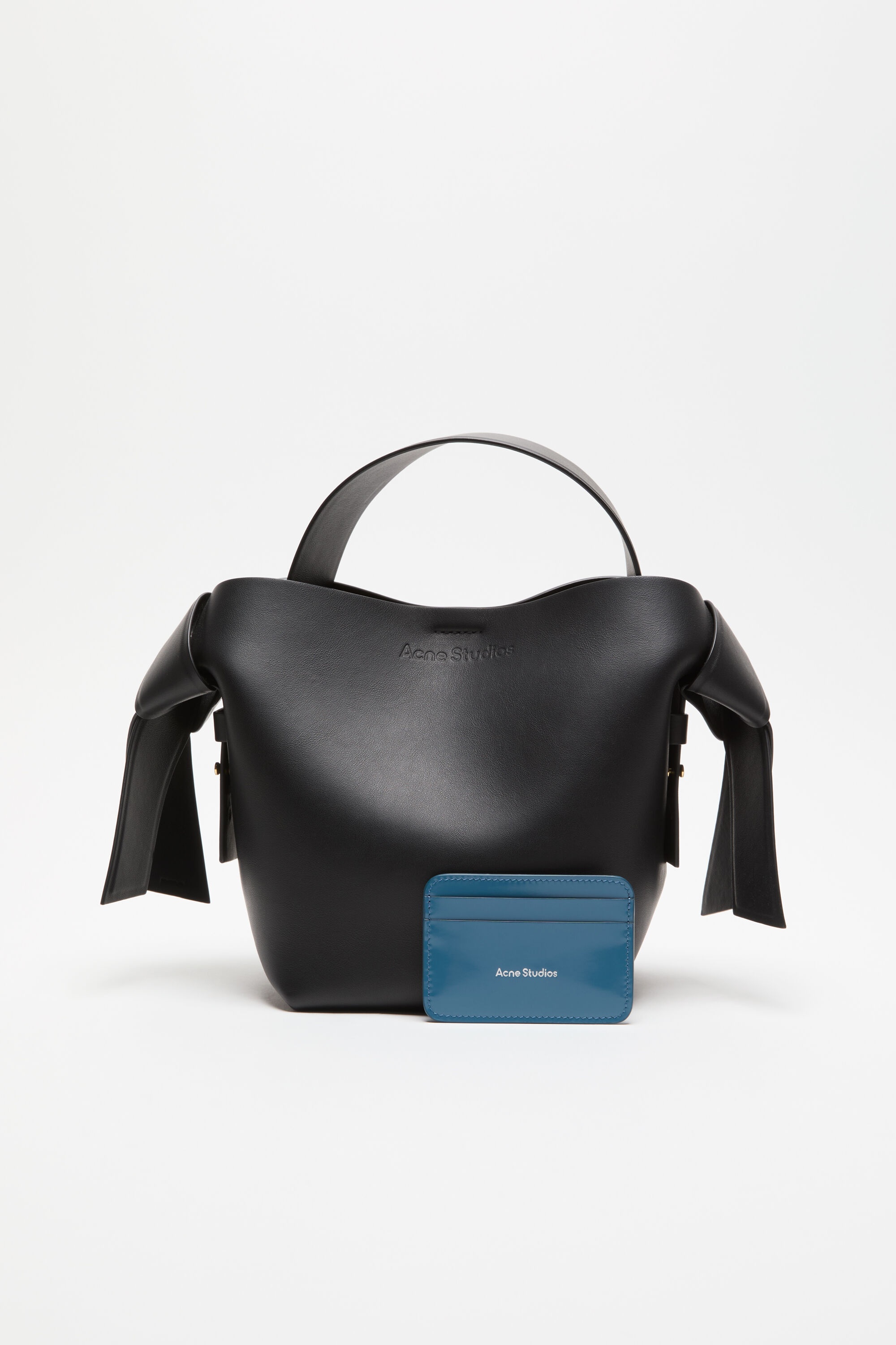 Leather card holder - Denim blue - 2