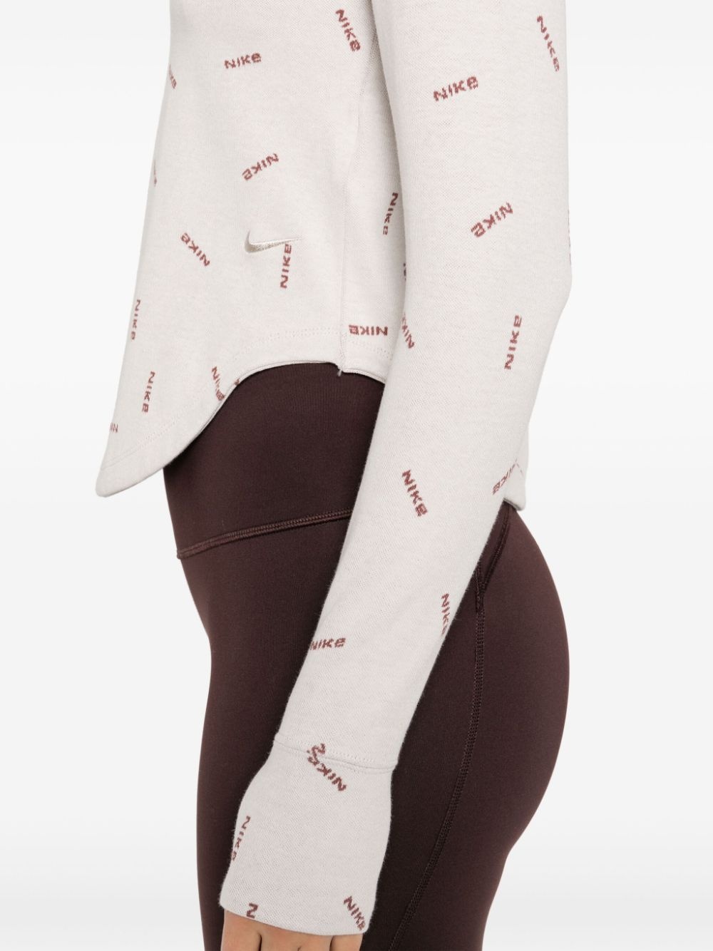 half-zip logo-print top - 5