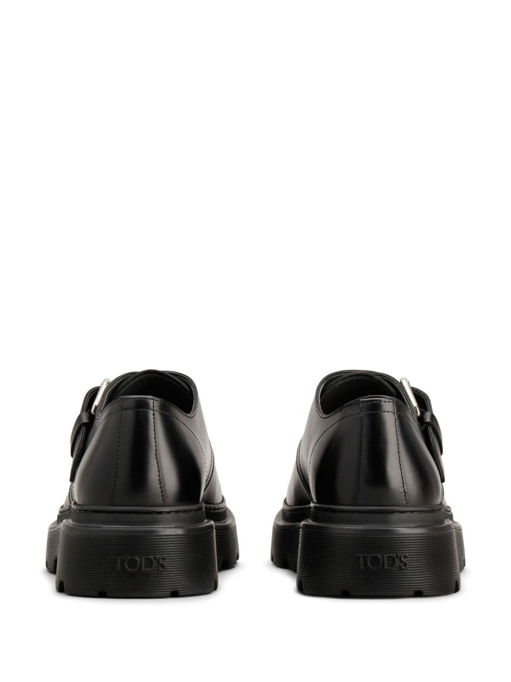 leather buckle loafers - 3
