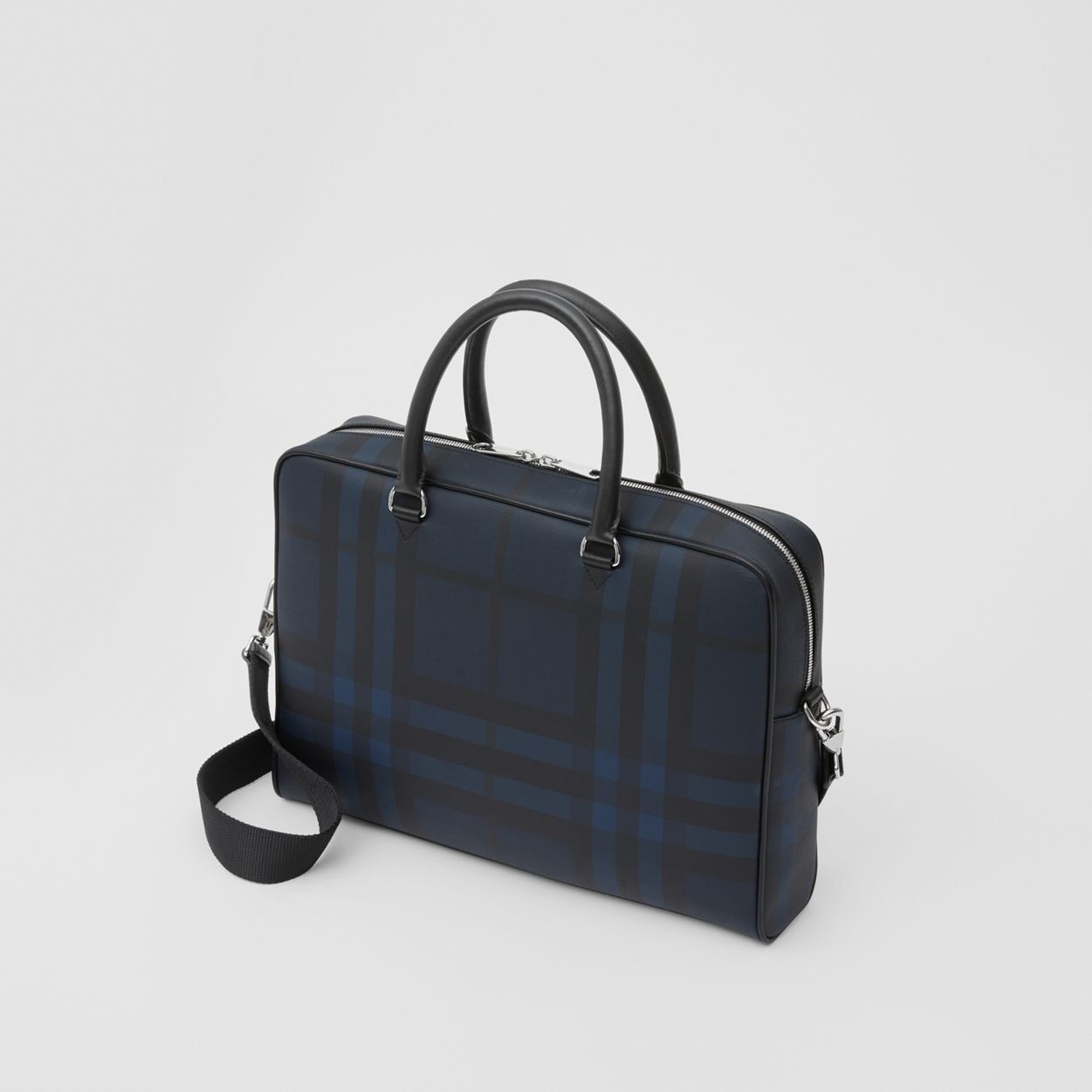 London Check and Leather Briefcase - 4