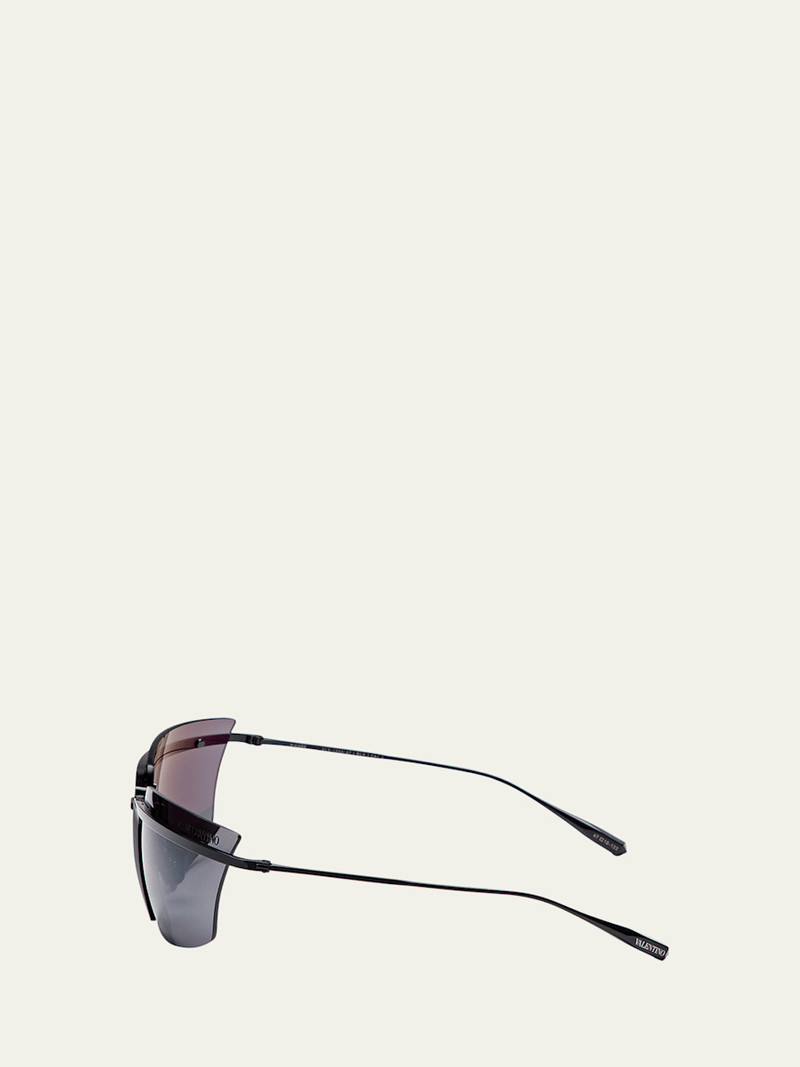 Valentino V-Lure Rimless Acetate & Titanium Cat-Eye Sunglasses outlook