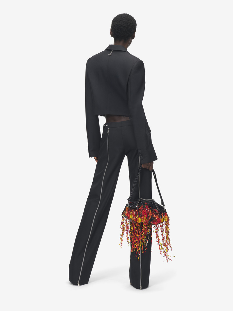 Straight Leg Trousers with Zip 4