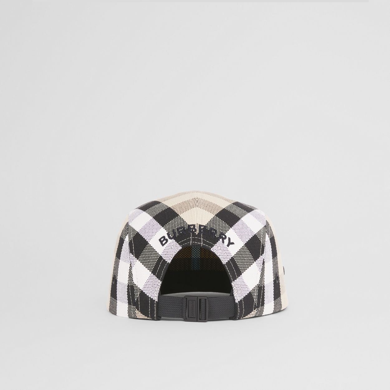Check Cotton Canvas Jacquard Cap - 7