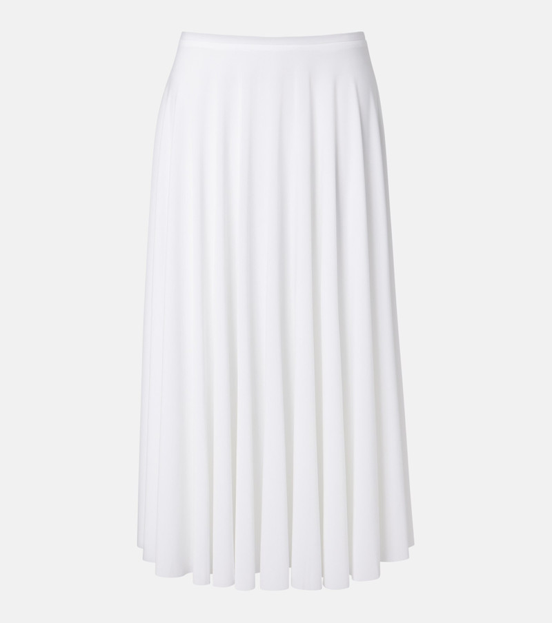 Pleated jersey midi skirt 1