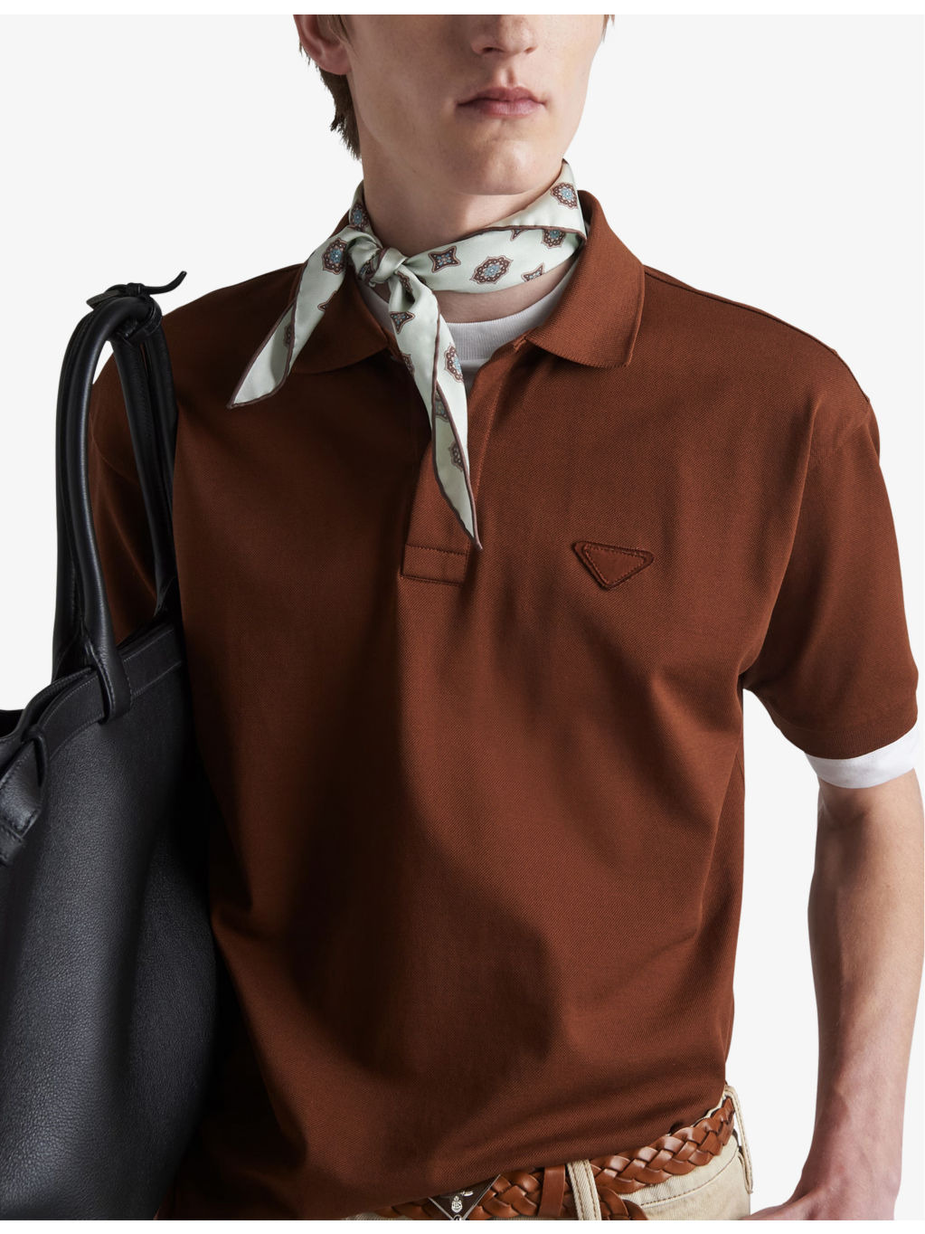 Conceptual-triangle cotton polo shirt - 3