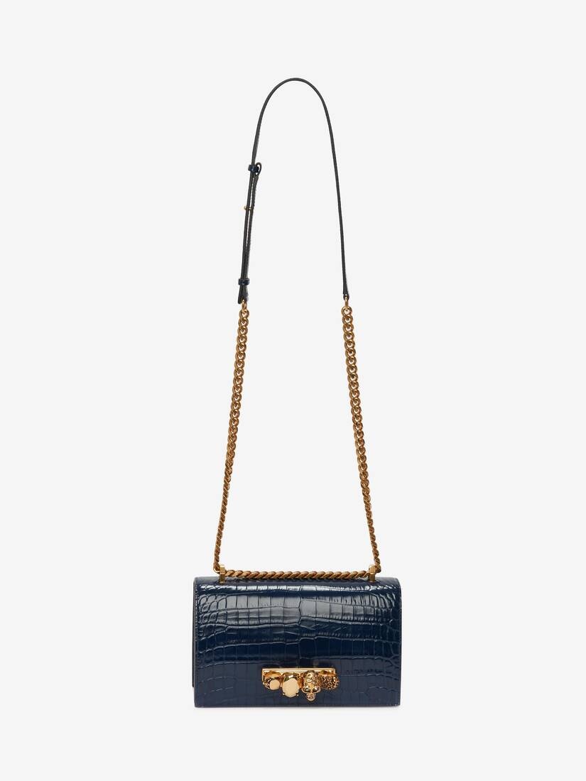 Jewelled Satchel in Navy - 5