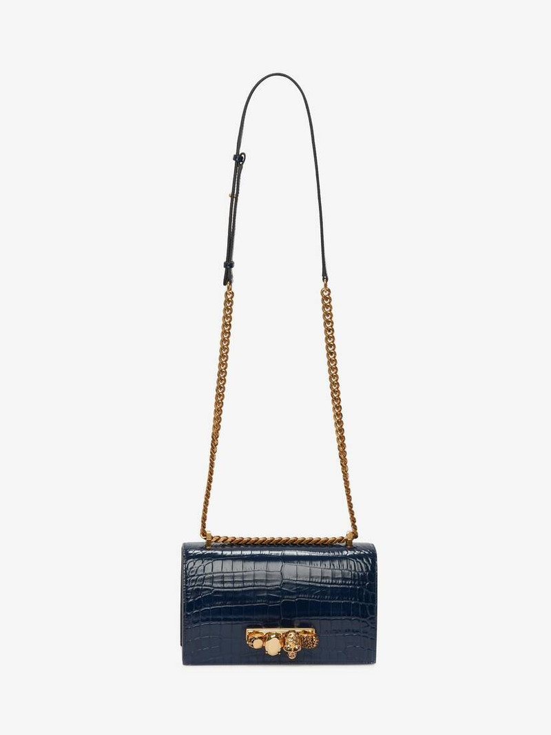 Jewelled Satchel in Navy 5