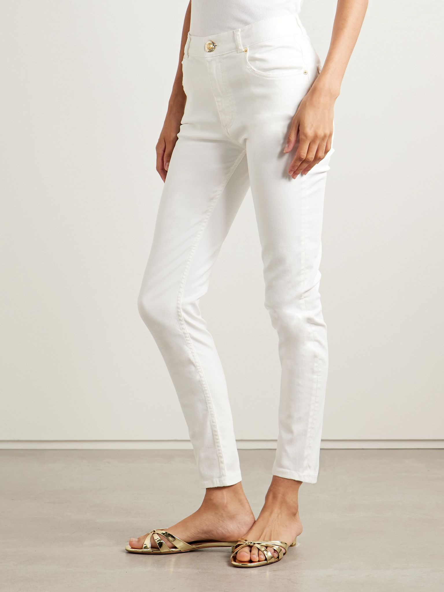High-rise skinny jeans Off-white - 3
