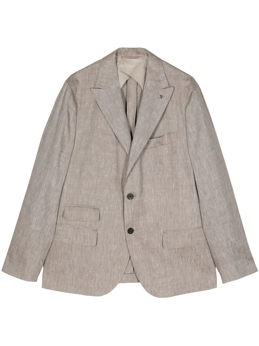 notched-lapels single-breasted blazer - 1