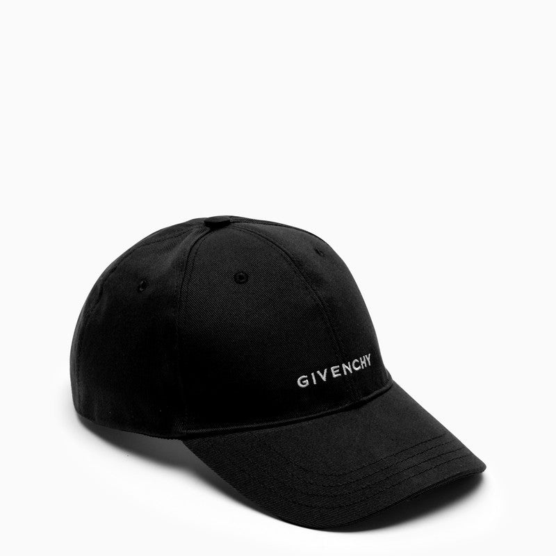 Givenchy Black Logo-Embroidery Baseball Cap Men - 1