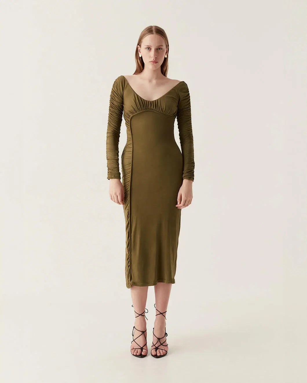 CINI GATHERED MIDI DRESS - 2