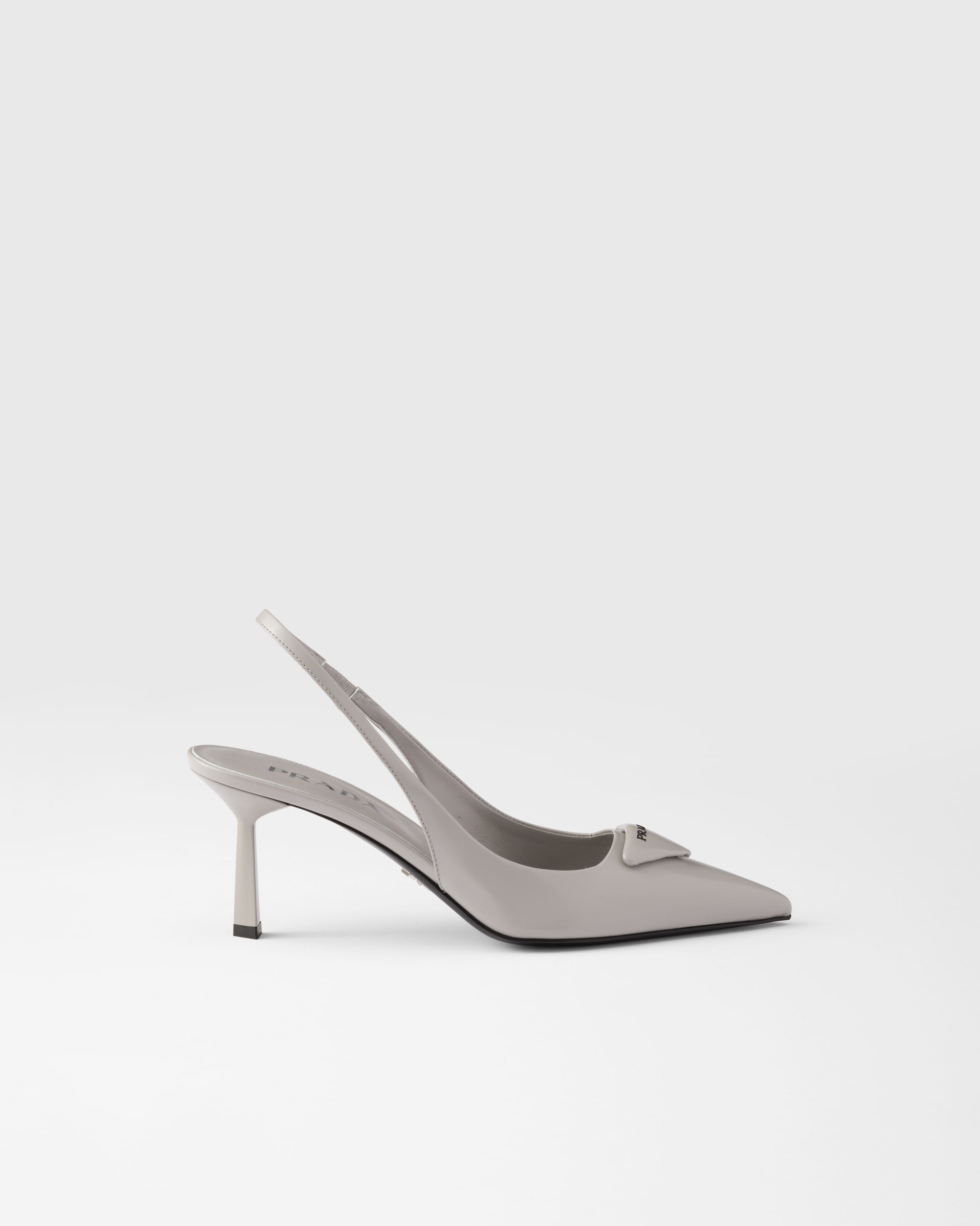 Brushed leather slingback pumps - 2