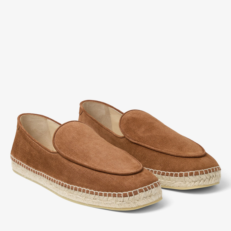 Vine Lace Up Cigar Etched Velvet Suede Espadrilles 2