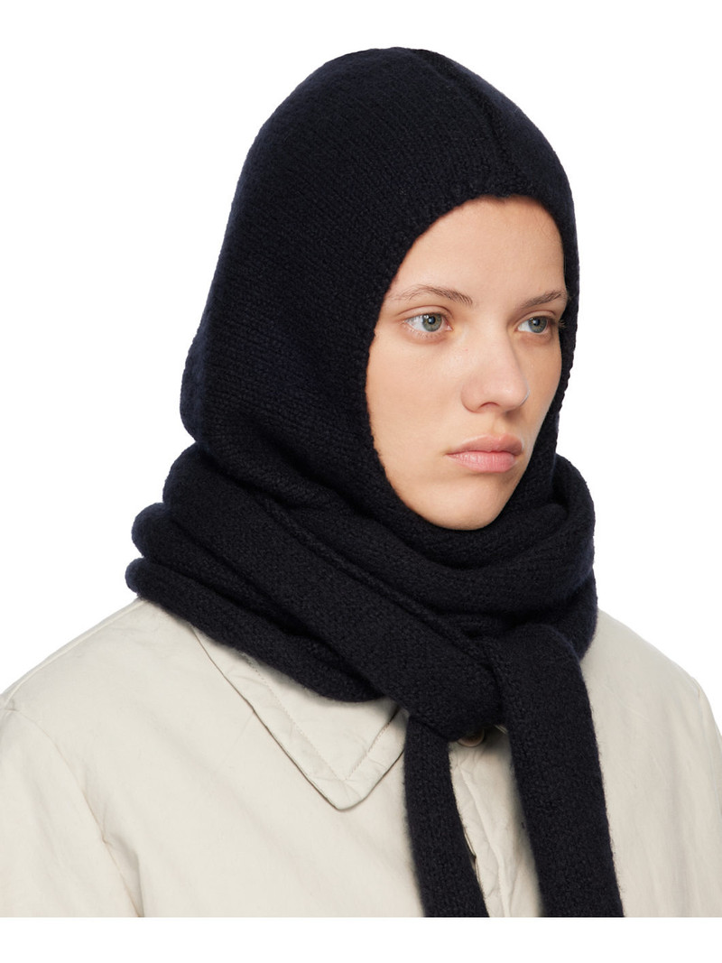 CASEY/CASEY Black Softy Hooded Scarf outlook