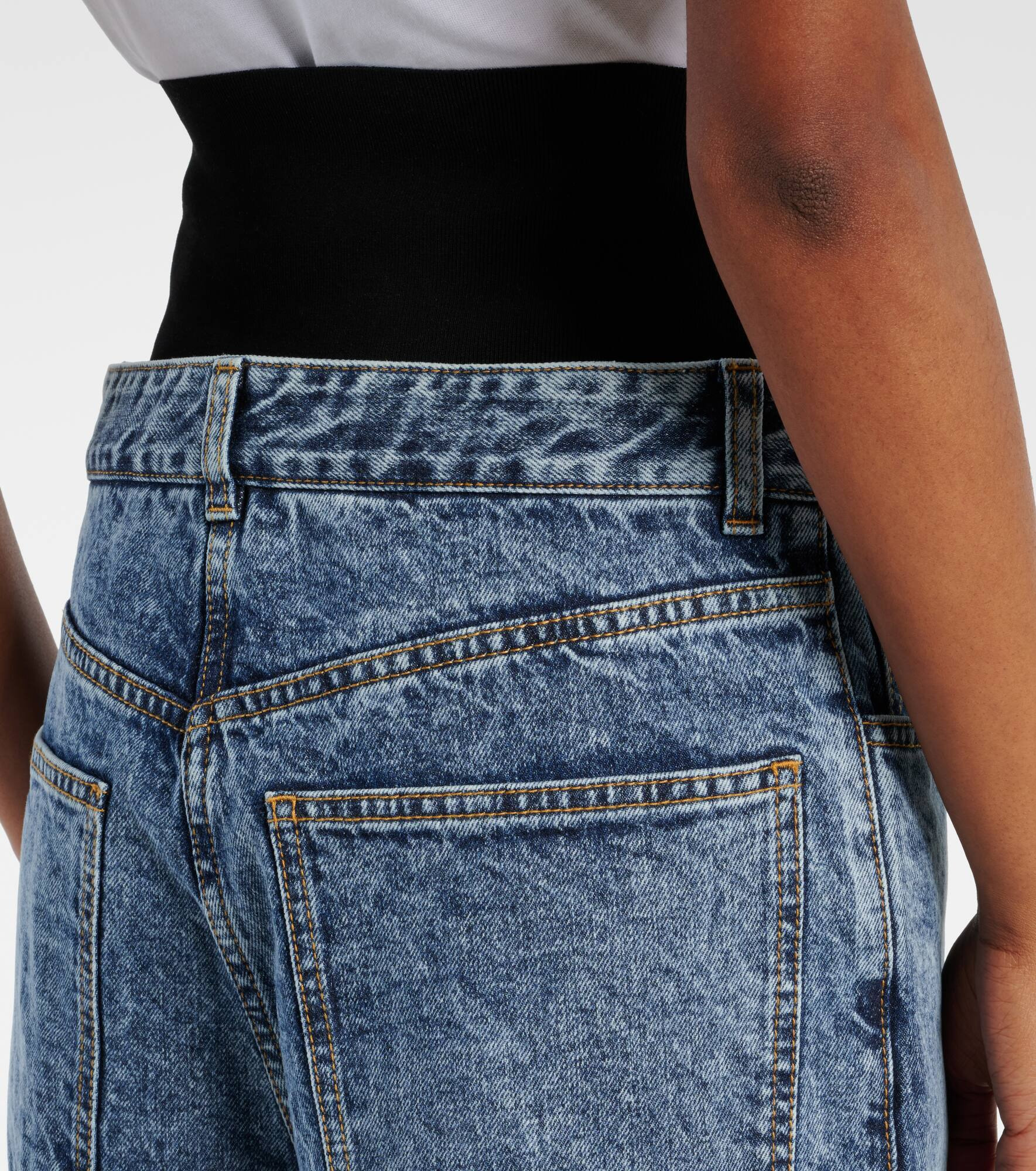 Knit Band straight jeans - 6