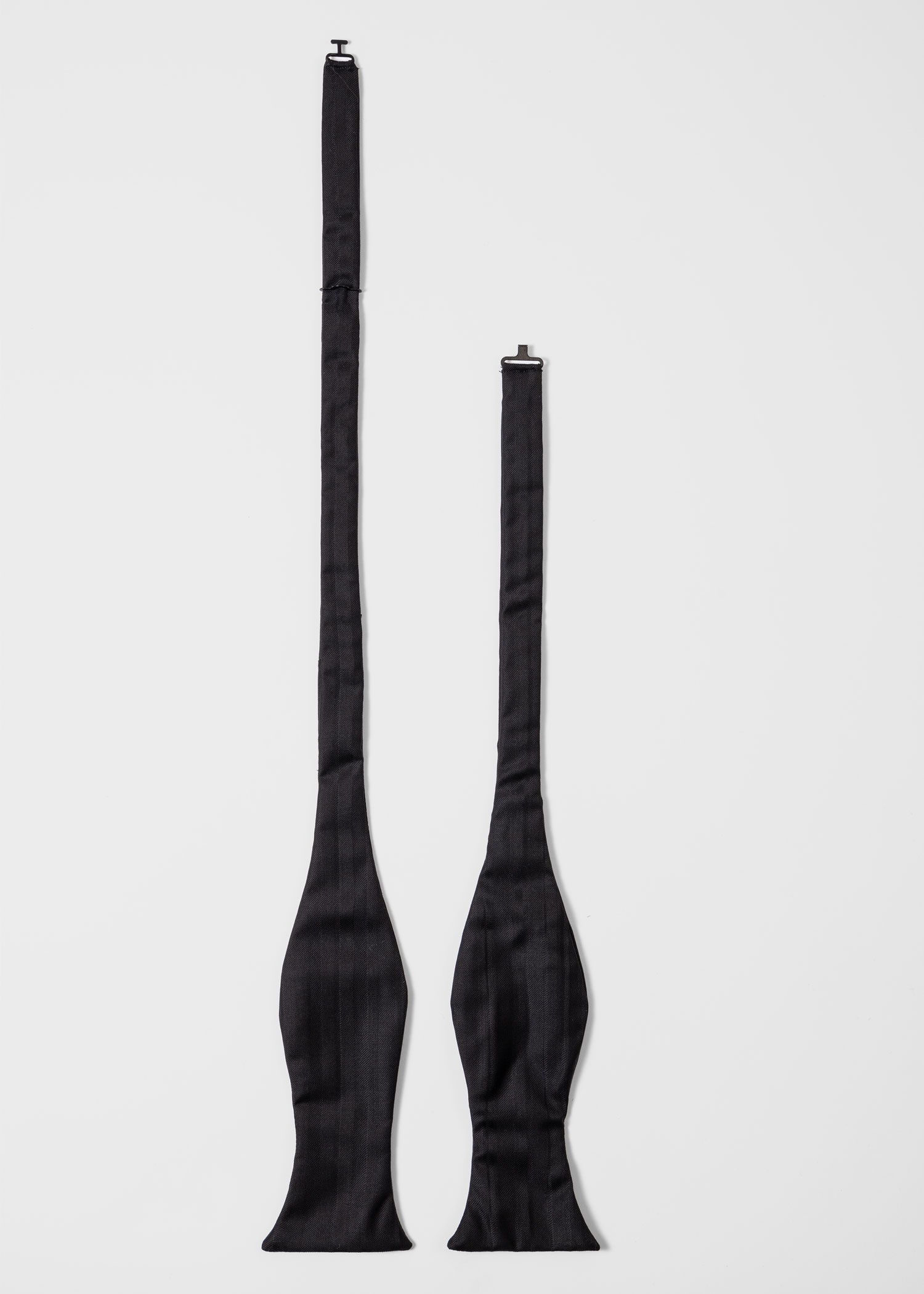 Black 'Shadow Stripe' Bow Tie - 4