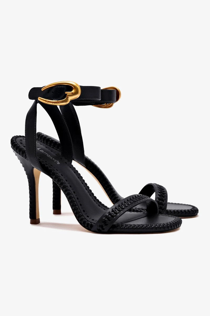 Larroudé Verona Sandal In Black Leather outlook