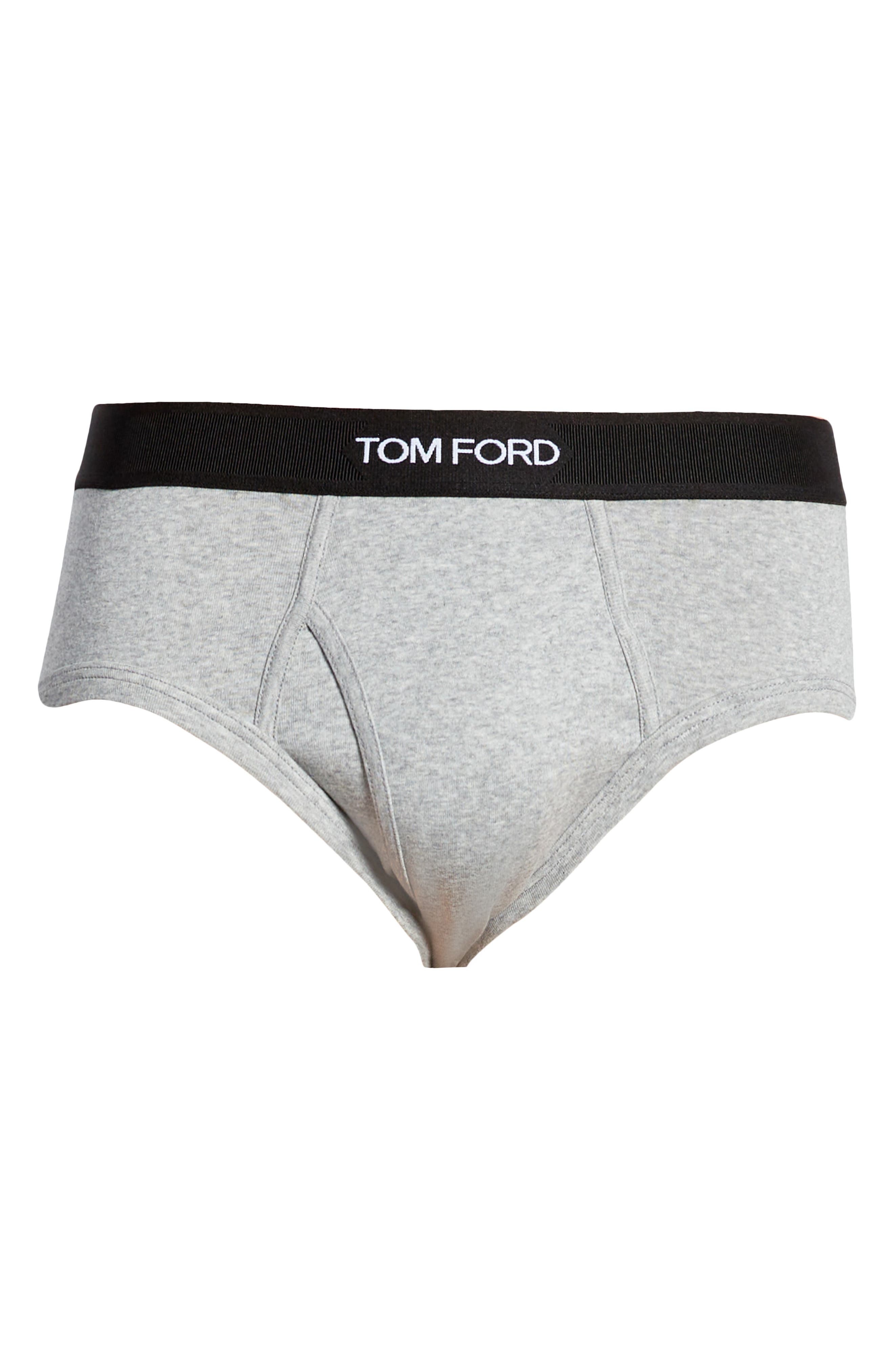 TOM FORD 2-Pack Cotton Stretch Jersey Briefs in Grey Melange at Nordstrom - 6