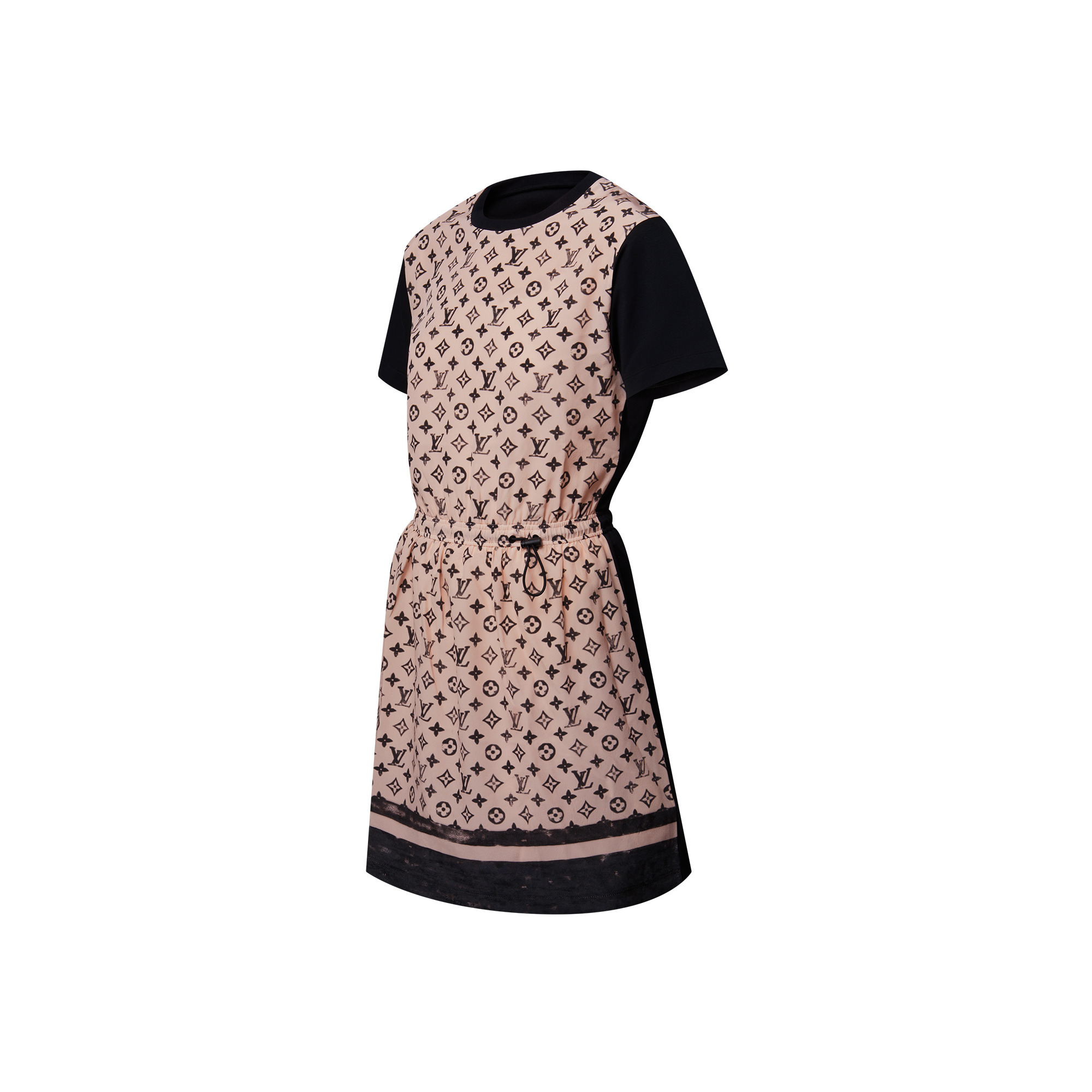 Monogram Front Drawstring Dress - 2