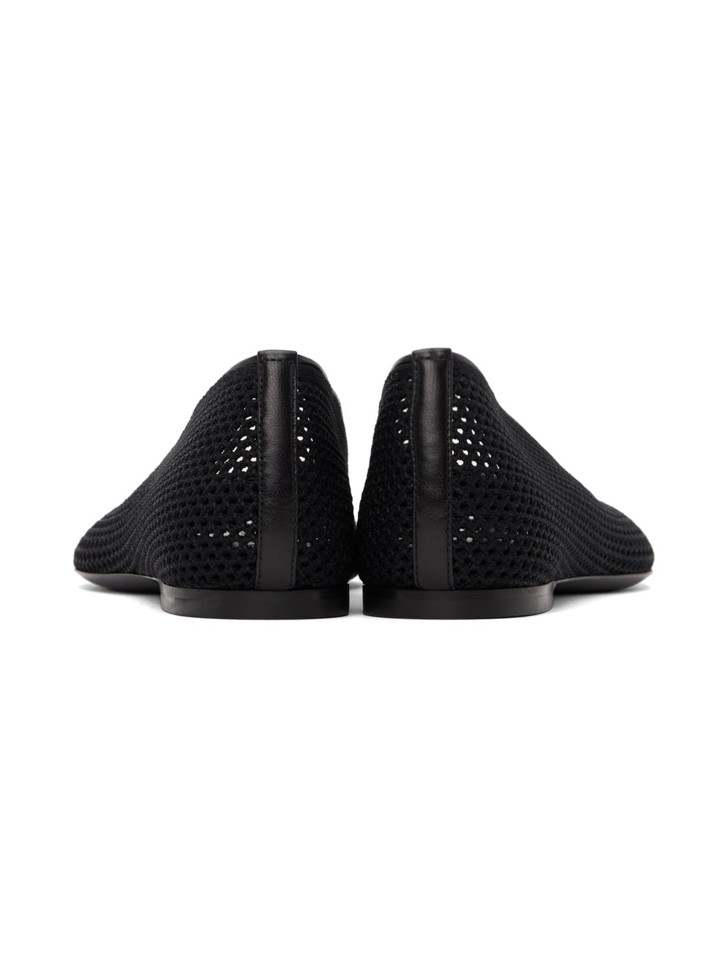 Black Mesh Ballerina Flats - 2