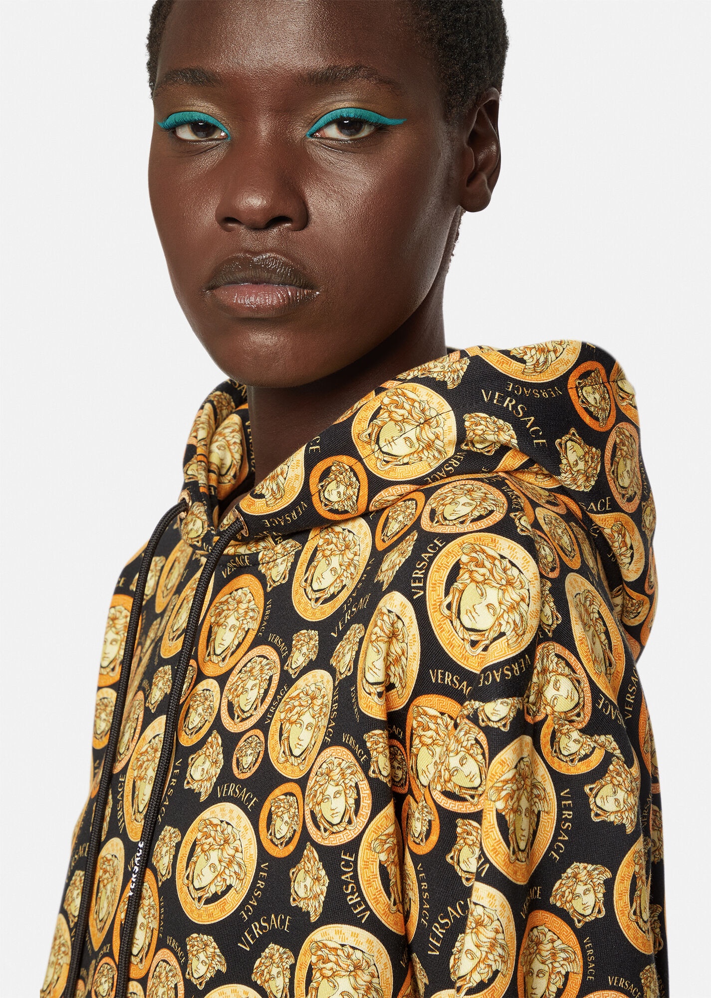 Medusa Amplified Print Cotton Hoodie - 5
